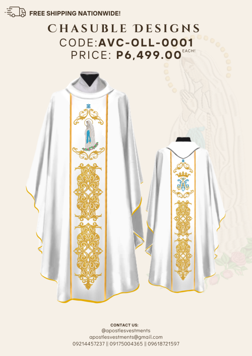 OUR LADY OF LOURDES CHASUBLE DESIGNS (AVC-OLL-0001)