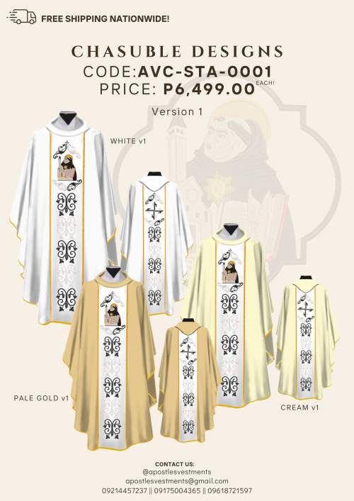ST. THOMAS AQUINAS CHASUBLE DESIGNS (AVC-STA-0001-V1)