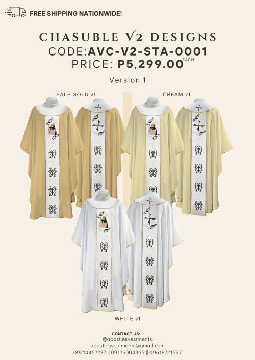 ST. THOMAS AQUINAS CHASUBLE V2 DESIGNS (AVC-V2-STA-0001.V1)
