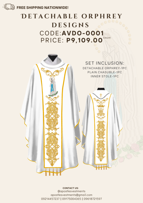 OUR LADY OF LOURDES DETACHABLE ORPHREY (AVDO-OLL-0001)