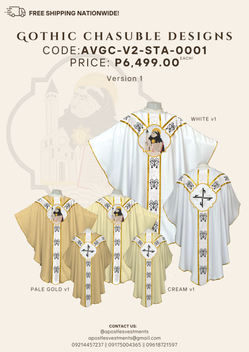 ST THOMAS AQUINAS GOTHIC CHASUBLE DESIGNS (AVGC-V2-STA-0001-V1)