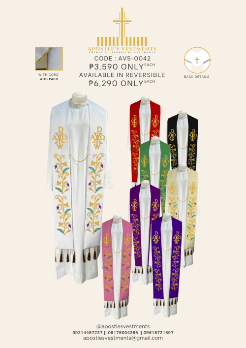 EMBROIDERED STOLE DESIGN (AVS-0042 )