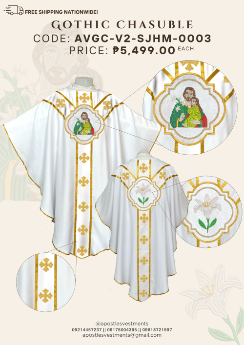 ST.JOSEPH, HUSBAND OF MARY GOTHIC CHASUBLE DESIGNS (AVGC-V2-SJHM-0003)