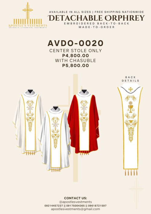 EMBROIDERED DETACHABLE ORPHREY (AVDO-0020)