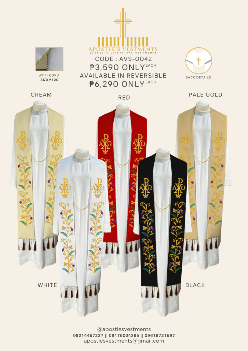 EMBROIDERED STOLE DESIGN (AVS-0042 )