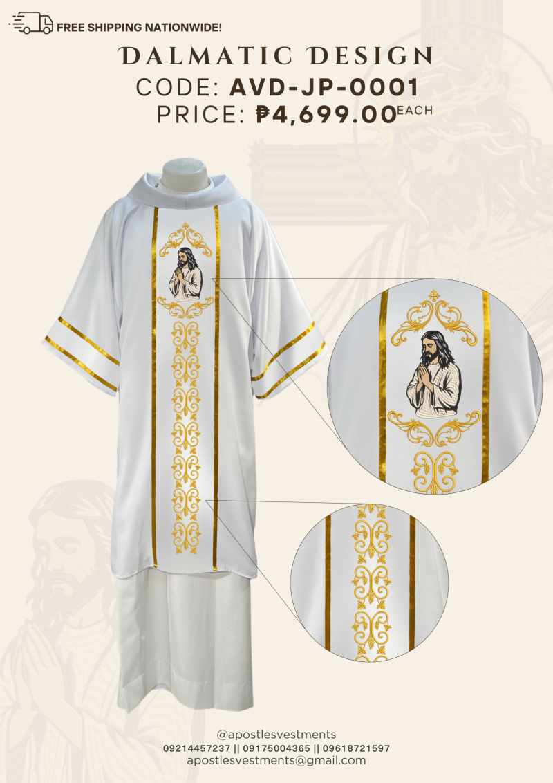 JESUS CHRIST PRAYING/PASSION DALMATIC DESIGNS (AVD-JP-0001)