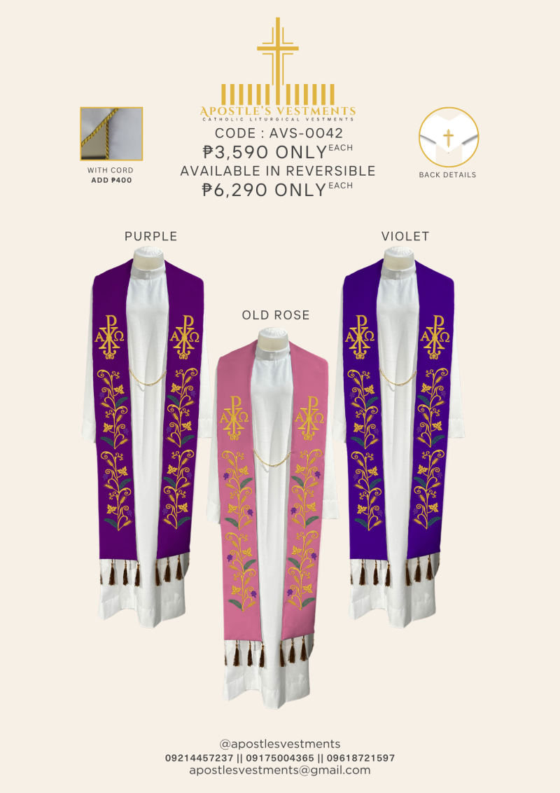 EMBROIDERED STOLE DESIGN (AVS-0042 )