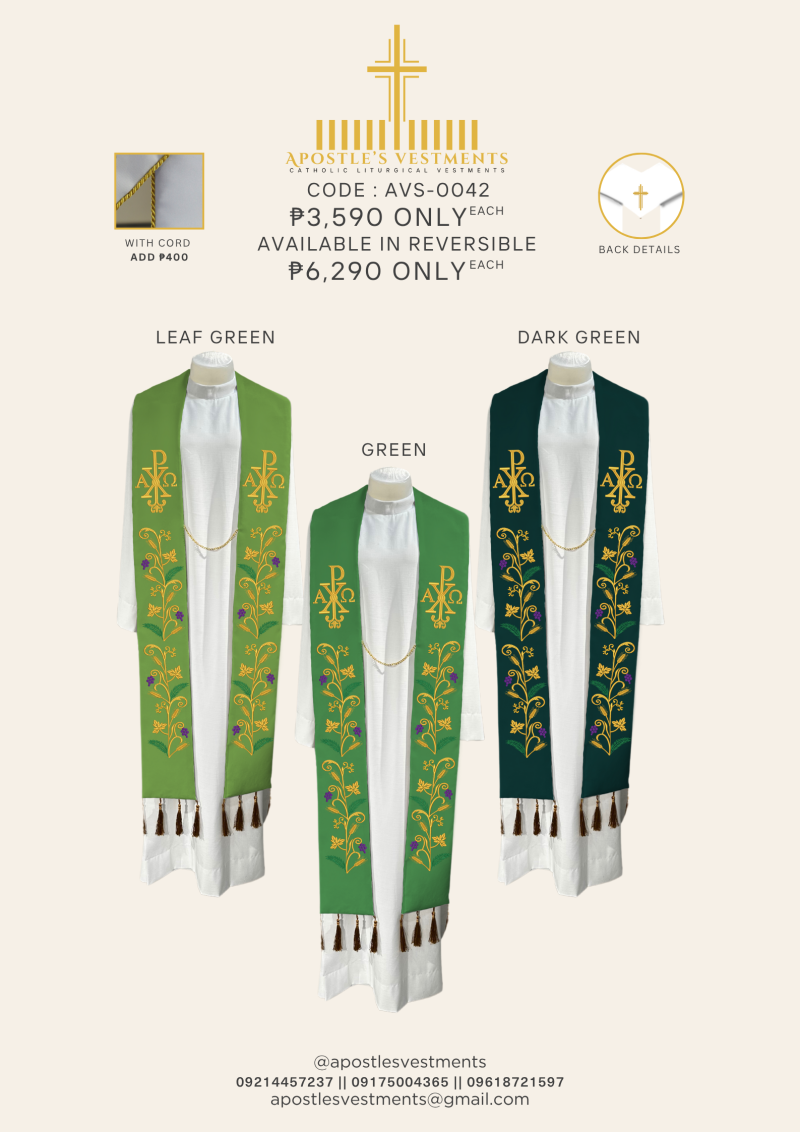 EMBROIDERED STOLE DESIGN (AVS-0042 )
