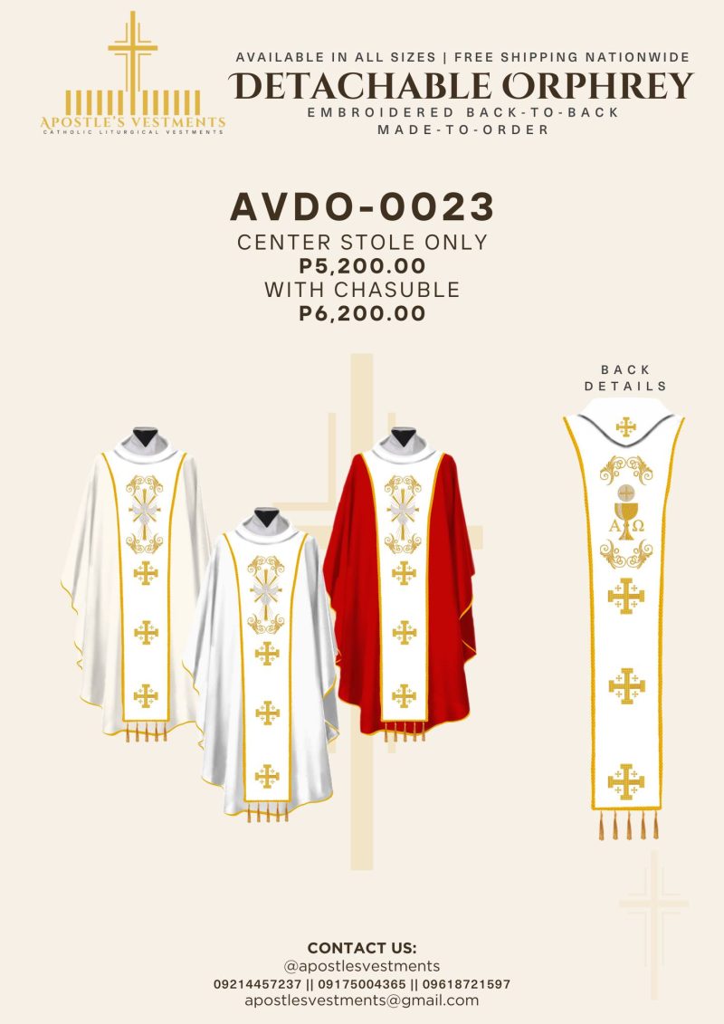 EMBROIDERED DETACHABLE ORPHREY (AVDO-0023)