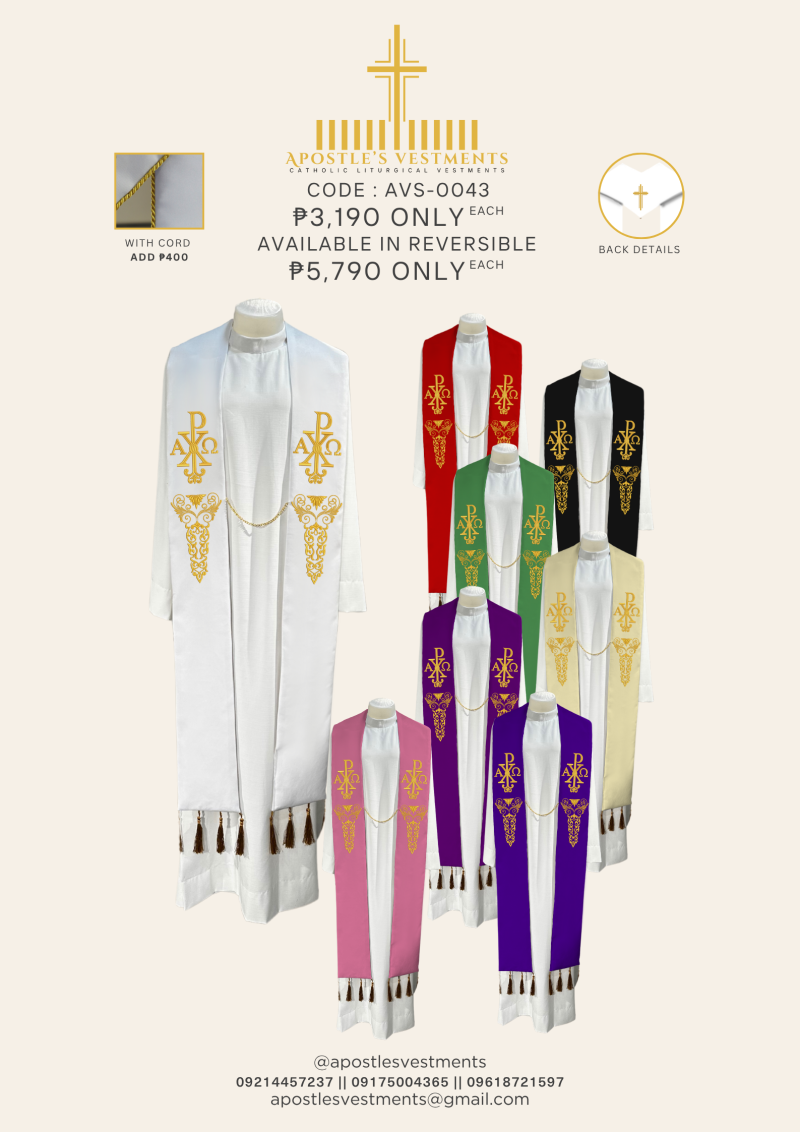 EMBROIDERED STOLE DESIGN (AVS-0043 )