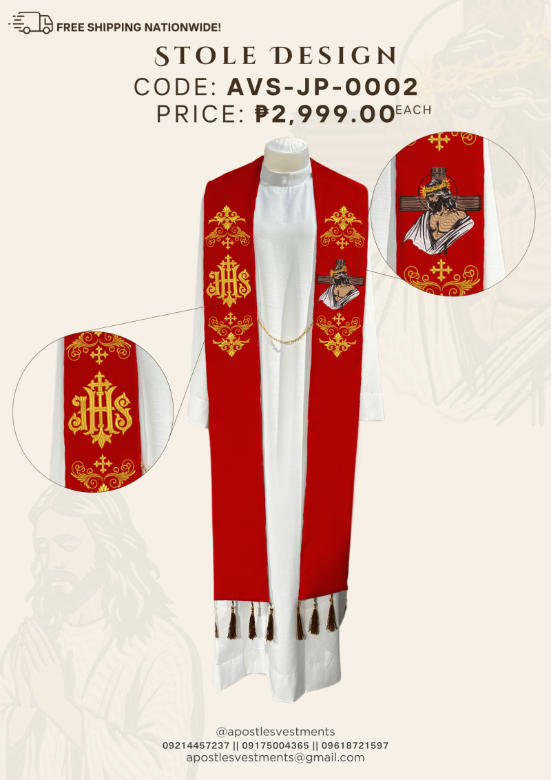 JESUS CHRIST PRAYING/PASSION STOLE DESIGNS (AVS-JP-0002)