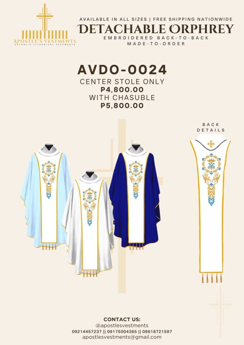 EMBROIDERED DETACHABLE ORPHREY (AVDO-0024)