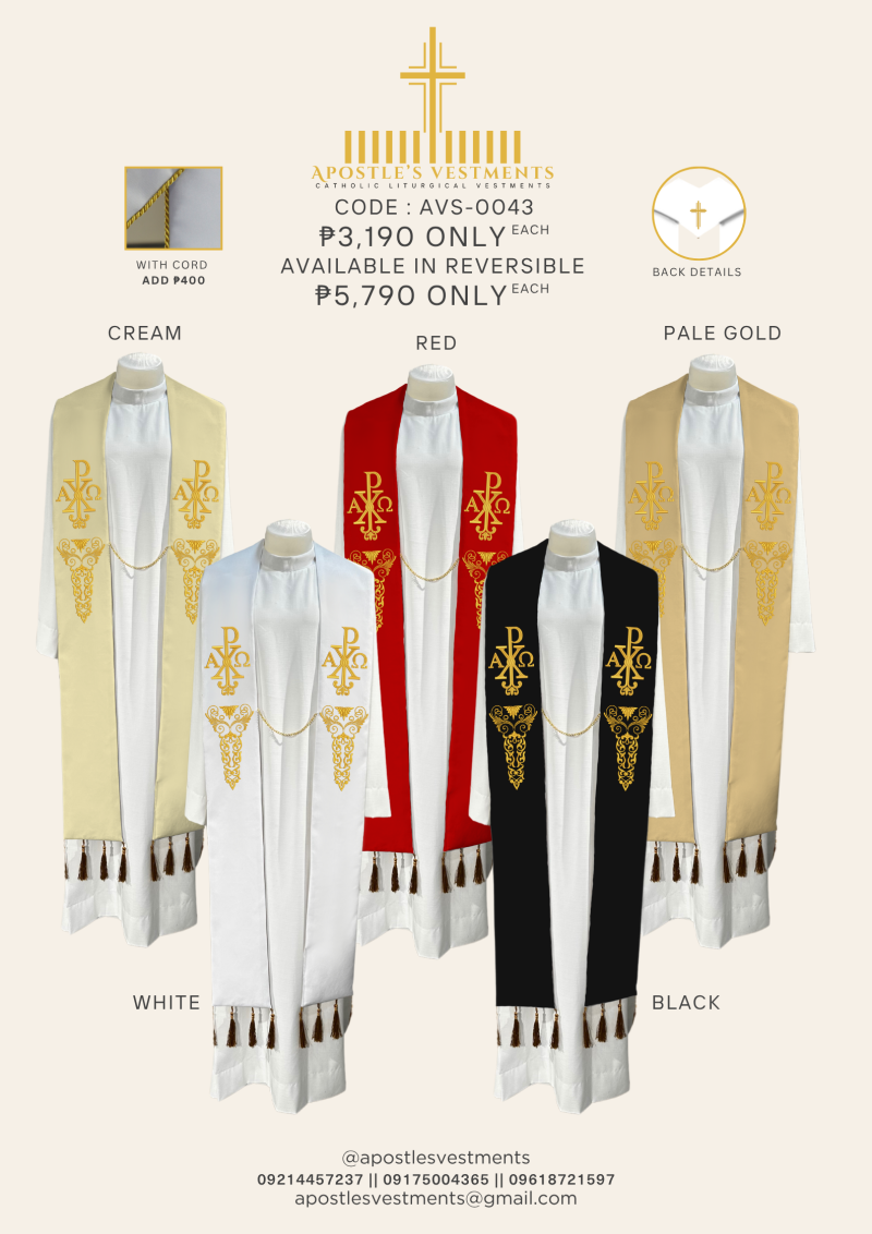 EMBROIDERED STOLE DESIGN (AVS-0043 )