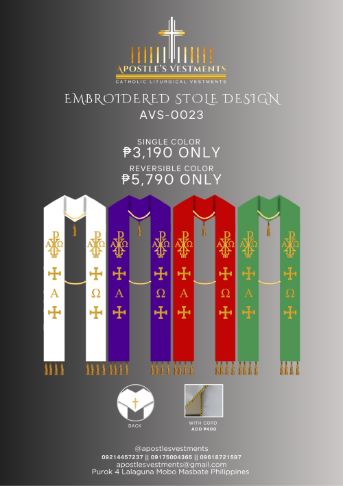 EMBROIDERED STOLE DESIGN (AVS-0023)