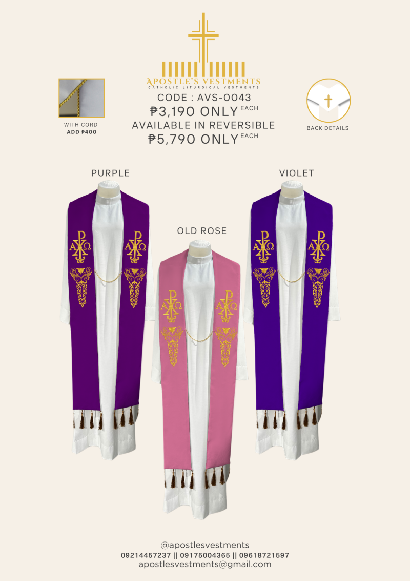 EMBROIDERED STOLE DESIGN (AVS-0043 )