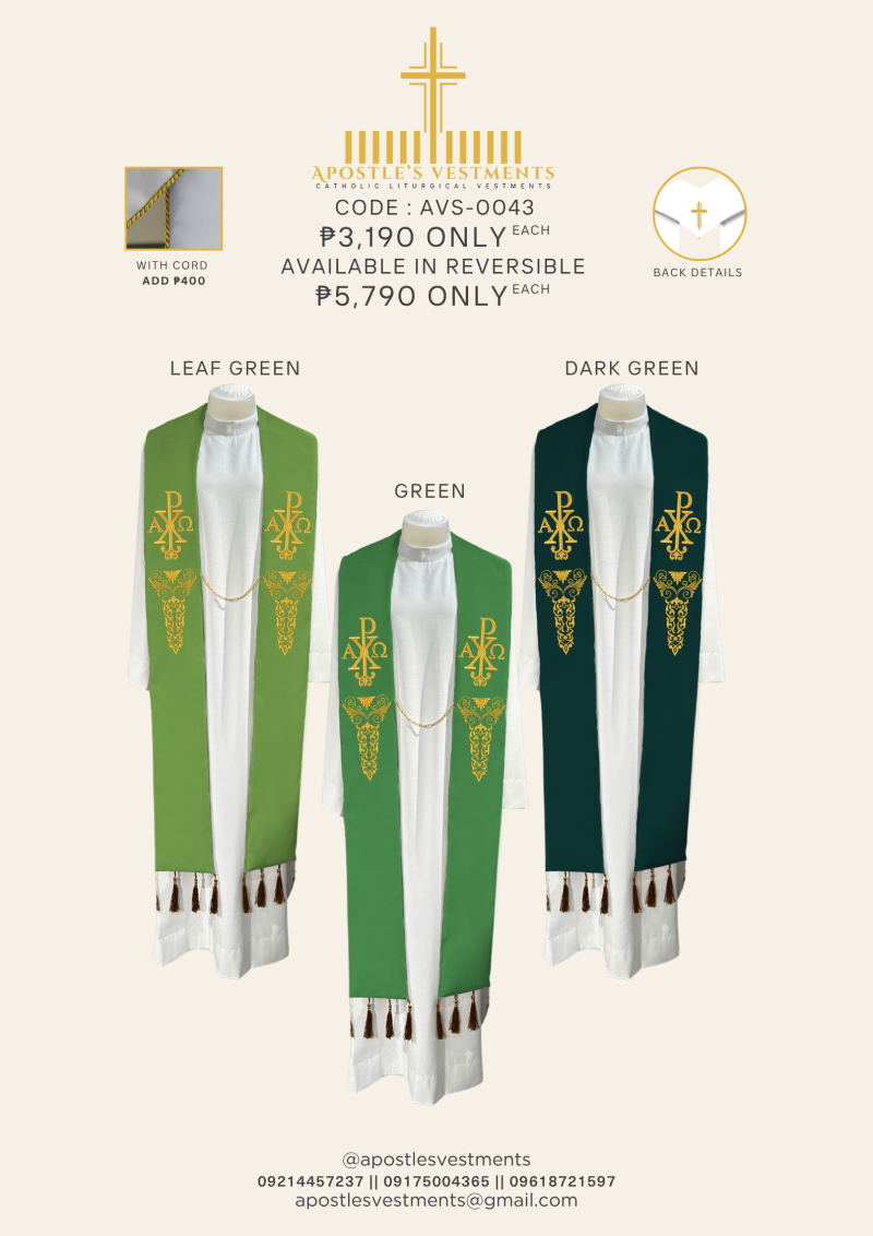 EMBROIDERED STOLE DESIGN (AVS-0043 )