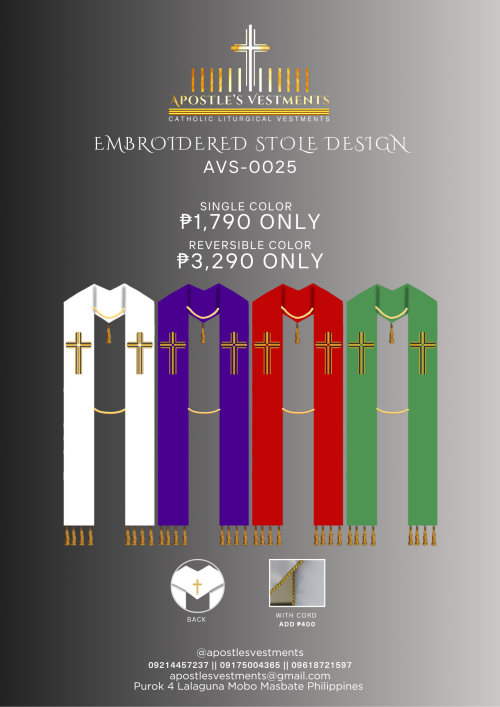 EMBROIDERED STOLE DESIGN (AVS-0025)