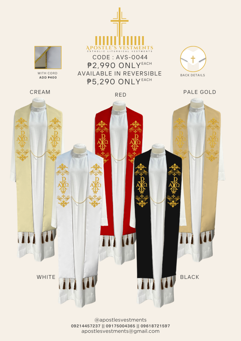 EMBROIDERED STOLE DESIGN (AVS-0044 )