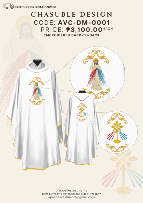 DEVINE MERCY CHASUBLE DESIGN (AVC-DM-0001)