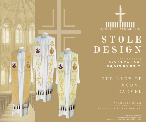 OUR LADY OF MOUNT CARMEL STOLE DESIGNS (AVS-OLMC-0002)