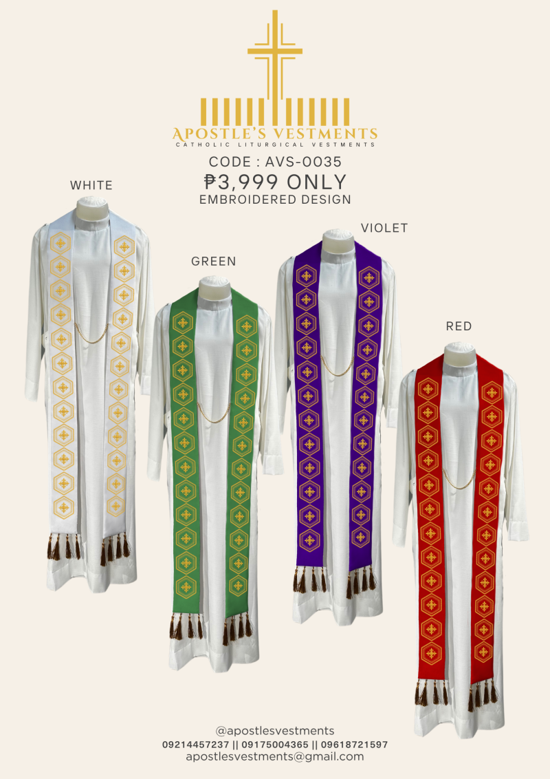 EMBROIDERED STOLE DESIGN (AVS-0035 )