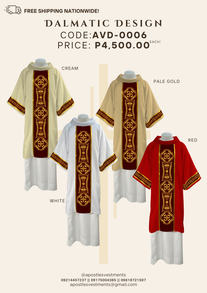 EMBROIDERED DALMATIC DESIGN (AVD-0006)