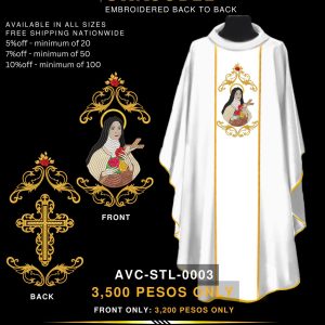 ST. THERESE OF LISIEUX CHASUBLE DESIGN (AVC-STL-0003)