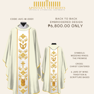 EMBROIDERED WEDDING CHASUBLE (AVC-W-0001)