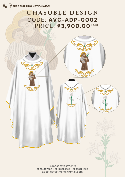 ST ANTHONY DE PADUA CASHUABLE DESIGNS (AVC-ADP-0003)