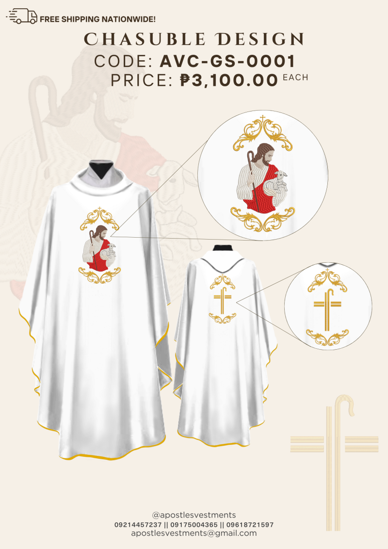 GOOD SHEPHERD CHASUBLE DESIGN (AVC-GS-0001)