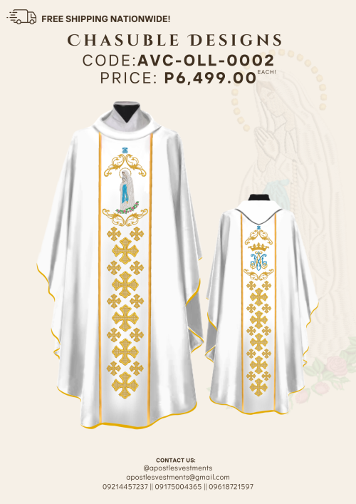 OUR LADY OF LOURDES CHASUBLE DESIGNS (AVC-OLL-0002)