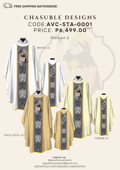 ST. THOMAS AQUINAS CHASUBLE DESIGNS (AVC-STA-0001-V2)
