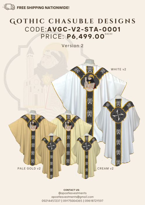 ST THOMAS AQUINAS GOTHIC CHASUBLE DESIGNS (AVGC-V2-STA-0001-V2)