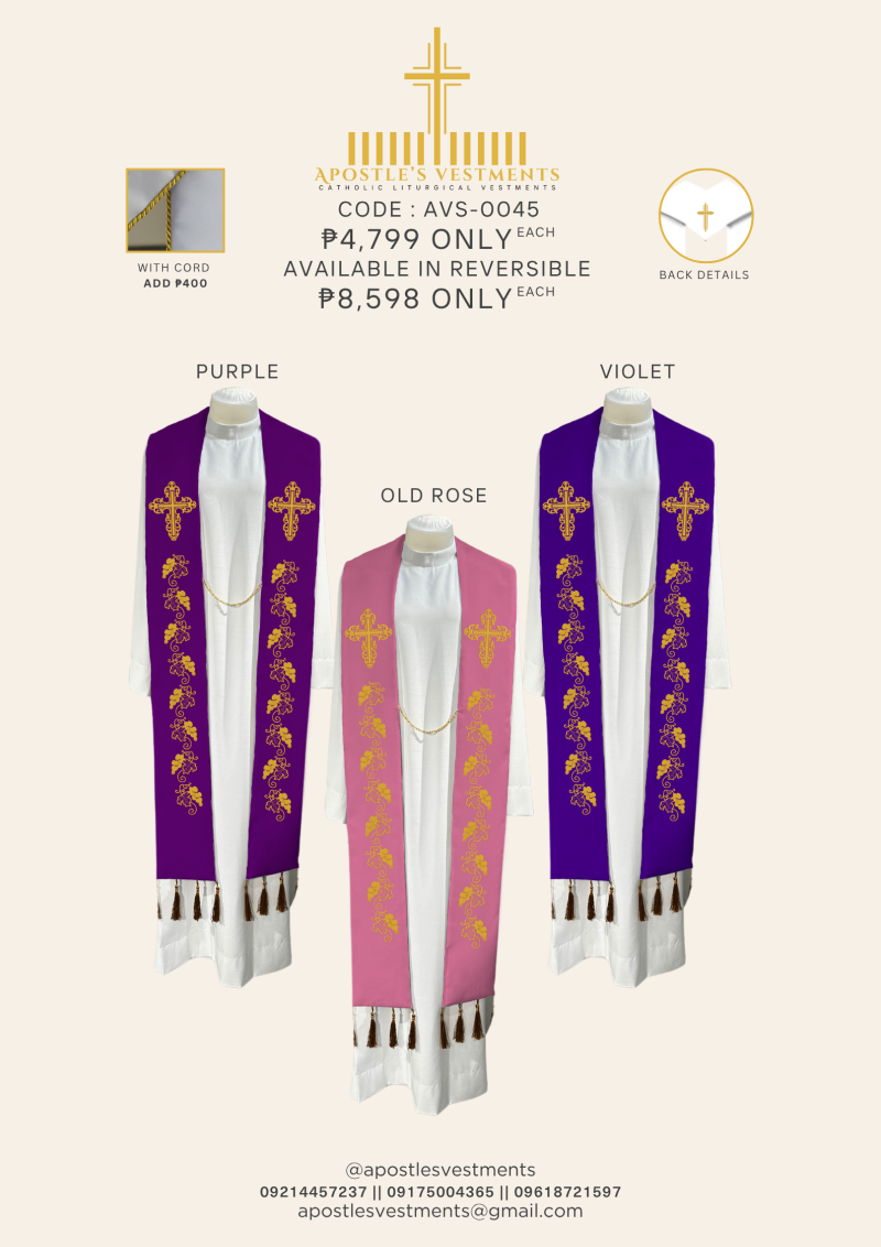 EMBROIDERED STOLE DESIGN (AVS-0045)