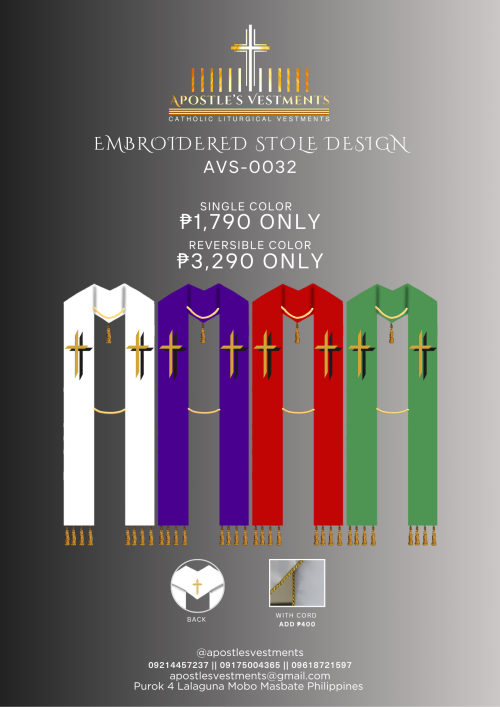 EMBROIDERED STOLE DESIGN (AVS-0032)