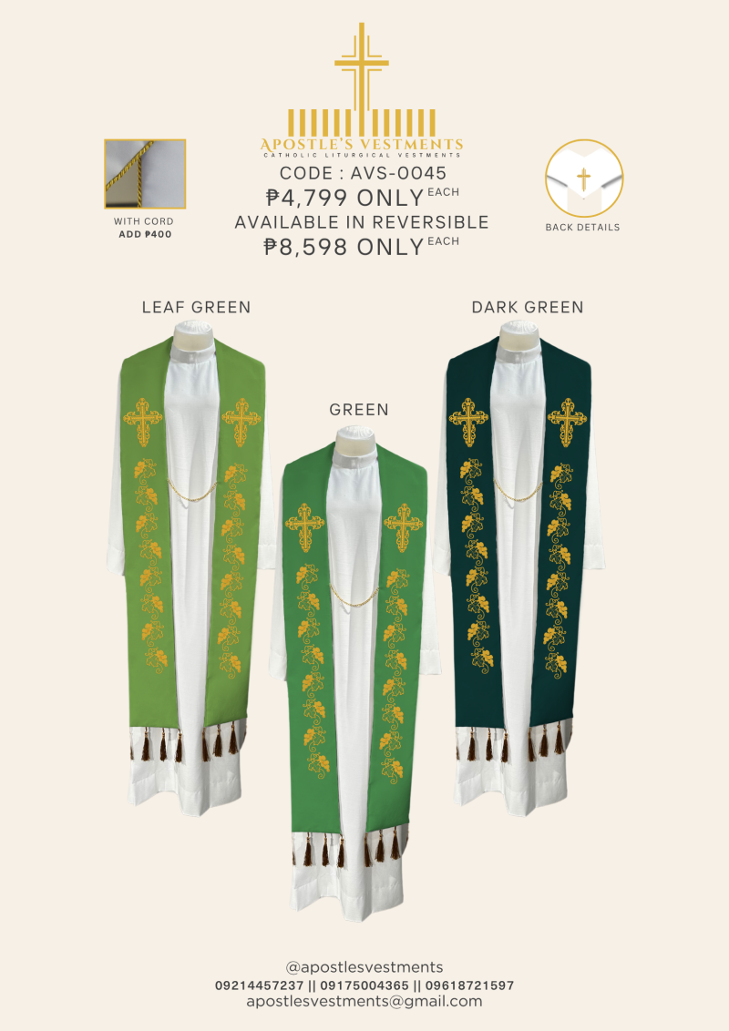 EMBROIDERED STOLE DESIGN (AVS-0045)