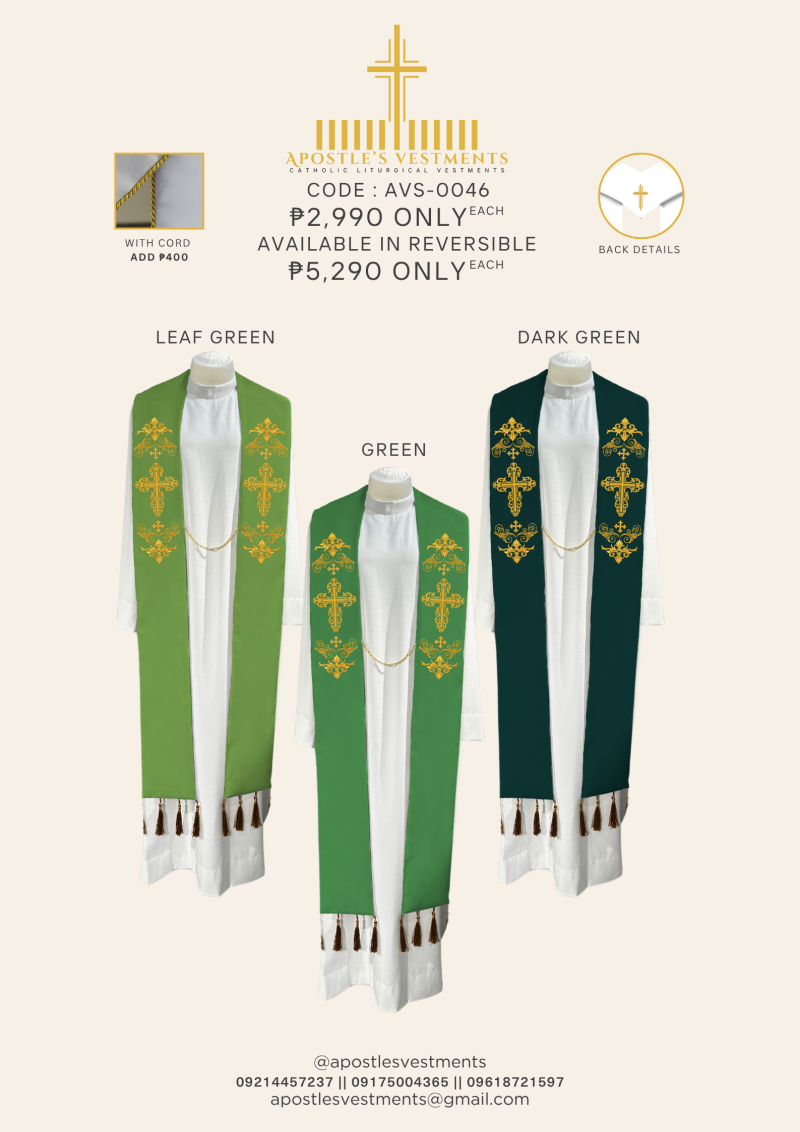 EMBROIDERED STOLE DESIGN (AVS-0046)