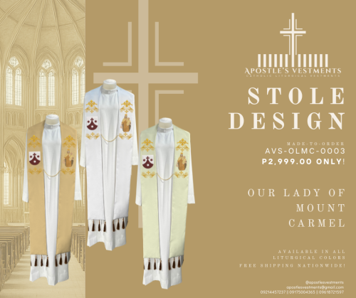 OUR LADY OF MOUNT CARMEL STOLE DESIGNS (AVS-OLMC-0003)