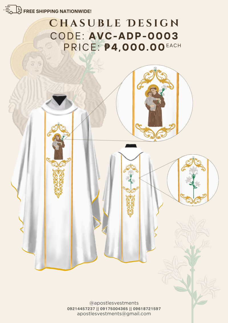 ST. ANTHONY DE PADUA CASHUABLE DESIGN (AVC-ADP-0003)
