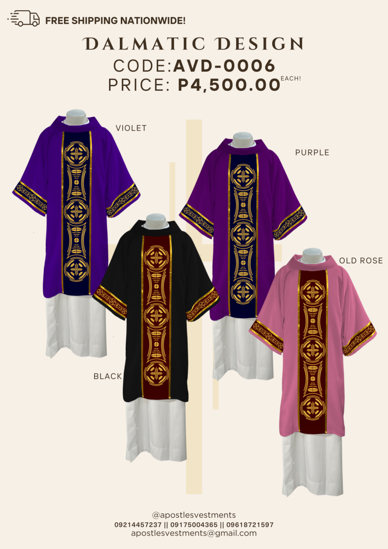 EMBROIDERED DALMATIC DESIGN (AVD-0006)