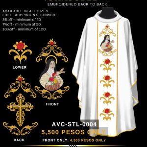 ST. THERESE OF LISIEUX CHASUBLE DESIGN (AVC-STL-0004)