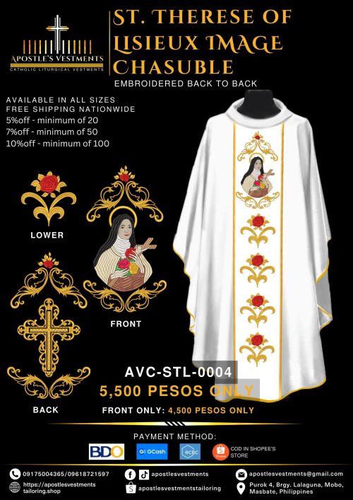 ST. THERESE OF LISIEUX CHASUBLE DESIGNS (AVC-STL-0004)