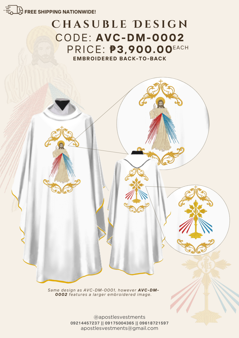 DEVINE MERCY CHASUBLE DESIGN (AVC-DM-0002)