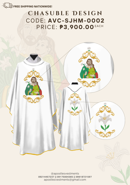 ST. JOSEPH, HUSBAND OF MARY CHASUBLE DESIGNS (AVC-SJHM-0002)