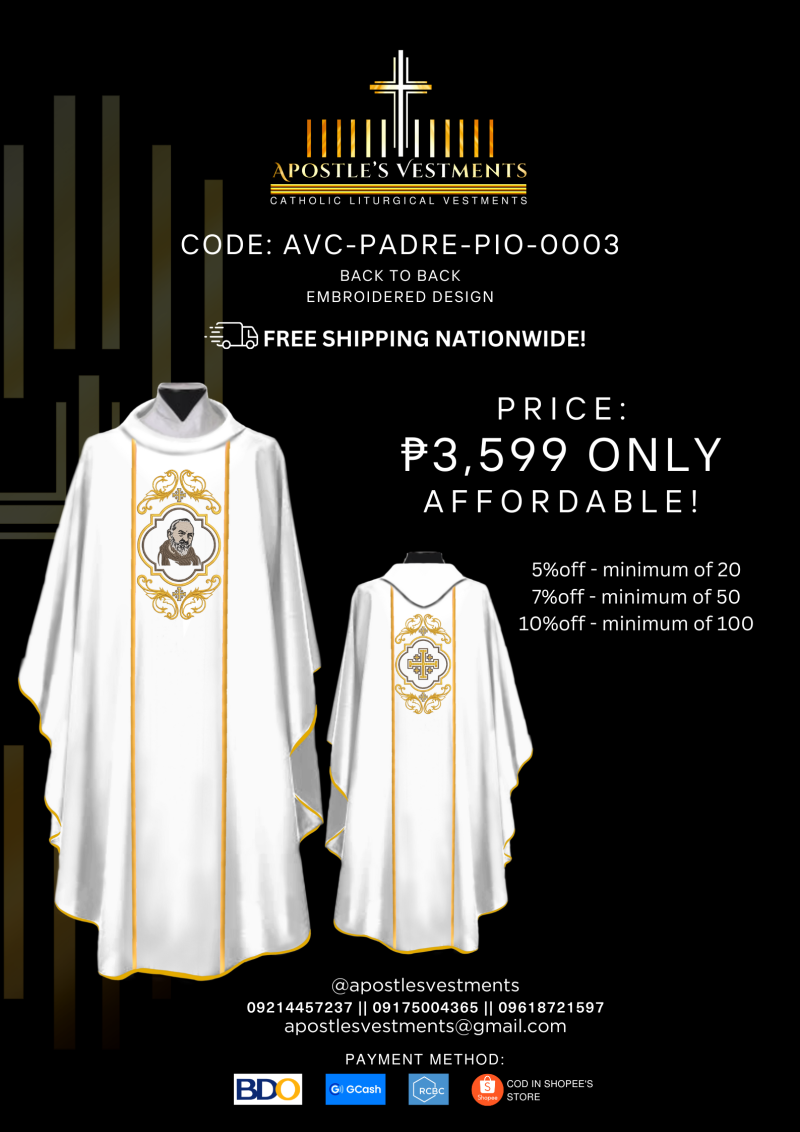 PADRE PIO CHASUBLE DESIGNS (AVC-PADRE-PIO-0003)