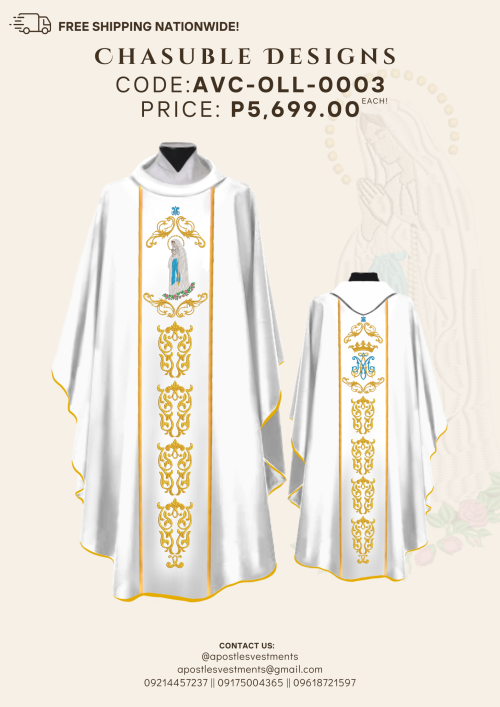 OUR LADY OF LOURDES CHASUBLE DESIGNS (AVC-OLL-0003)