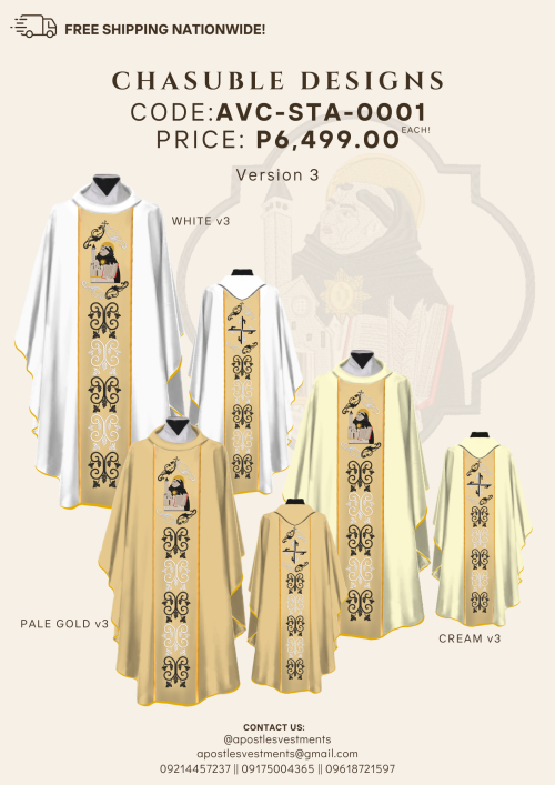 ST. THOMAS AQUINAS CHASUBLE DESIGNS (AVC-STA-0001-V3)