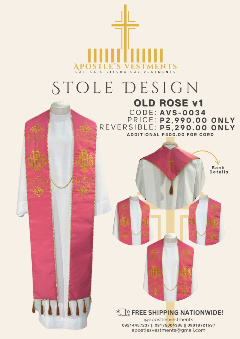 EMBROIDERED STOLE DESIGN (AVS-0034 V1)