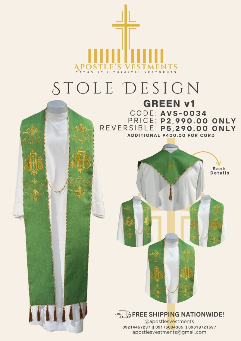 EMBROIDERED STOLE DESIGN (AVS-0034 V1)