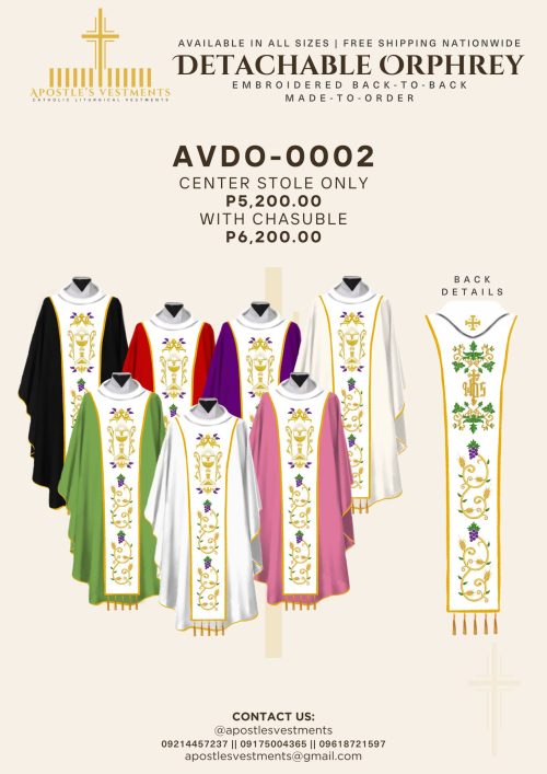 EMBROIDERED DETACHABLE ORPHREY (AVDO-0002)